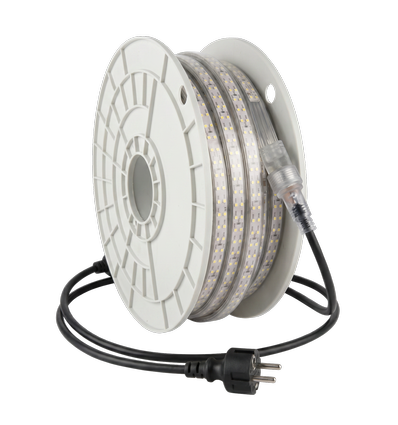 15m LEDlife arbejdslys LED strip på tromle - 230V, IP67, 180 LED/m, 11W/m, 1100 lm/m