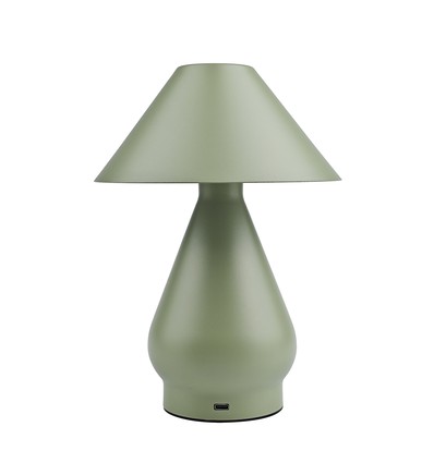 Opladelig LED bordlampe - Grøn, Ø16cm, 21,5cm høj, touch dæmpbar, 3i1, IP20 indendørs