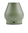 Opladelig LED bordlampe - Grøn, Ø16cm, 21,5cm høj, touch dæmpbar, 3i1, IP20 indendørs