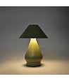 Opladelig LED bordlampe - Grøn, Ø16cm, 21,5cm høj, touch dæmpbar, 3i1, IP20 indendørs