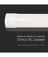 120cm 40W komplet LED armatur - 6 års garanti, 120lm/W