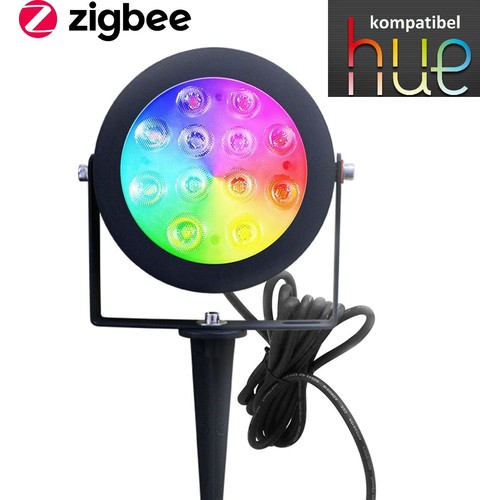 Zigbee Pro LED Have Spot 25W i RGB+CCT, 2100LM, IP65, 230V - Sort
