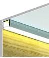 2m aluprofil SMART10 AC2/Z - Hvid lakeret, påbygning, LED skinne