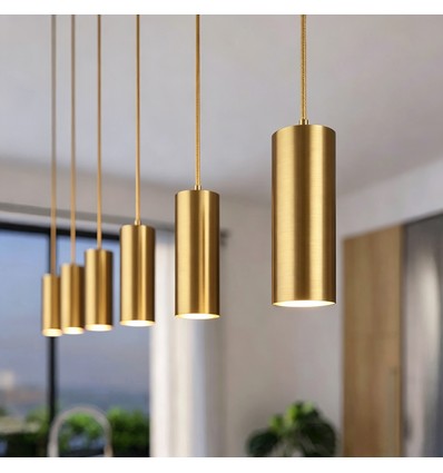 Lampefatning E14 & roset, Designer - Guld look, 2m ledning eksl. lyskilde.