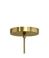 Lampefatning & roset, Designer - Træ og guld look, 2m ledning