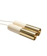 Lampefatning & roset, Designer - Træ og guld look, 2m ledning