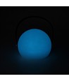 Opladelig RGB LED bordlampe Ø13cm - Hvid, inkl. fjernbetjening, IP54 udendørs