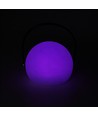 Opladelig RGB LED bordlampe Ø13cm - Hvid, inkl. fjernbetjening, IP54 udendørs