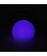 Opladelig RGB LED bordlampe Ø13cm - Hvid, inkl. fjernbetjening, IP54 udendørs