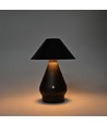 Opladelig LED bordlampe - Sort, Ø16cm, 21,5cm høj, touch dæmpbar, 3i1, IP20 indendørs