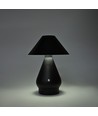 Opladelig LED bordlampe - Sort, Ø16cm, 21,5cm høj, touch dæmpbar, 3i1, IP20 indendørs