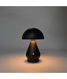 Opladelig LED bordlampe - Sort, Ø15cm, 22cm høj, touch dæmpbar, 3i1, IP20 indendørs