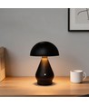 Opladelig LED bordlampe - Sort, Ø15cm, 22cm høj, touch dæmpbar, 3i1, IP20 indendørs