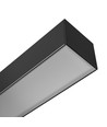 150cm Kontorlampe, Justerbar Watt og CCT - 3 lyskulører, 30W/40W/50W, 5 års garanti, sort