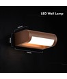 V-Tac 10W LED justerbar væglampe - IP65, Corten farve, Cree chip, 3000K, 6 års garanti