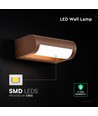 V-Tac 10W LED justerbar væglampe - IP65, Corten farve, Cree chip, 3000K, 6 års garanti