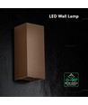 10W LED væglampe - 3-i-1 CCT, Cortenfarvet stål, IP65, op/ned lys