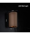 10W LED væglampe 3-i-1 - Cortenfarvet hus, IP65, op/ned lys, inkl. lyskilde