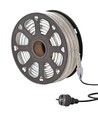 50m arbejdslys LED strip - 230V, IP65, 1500 lm/m, 12W/m, 4000K, Byggeplads belysning