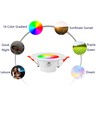6 stk. RGB+CCT Smart Home downlight - 5W LED, Bluetooth, fjernbetjening, virker med Google Home, Alexa og smartphones