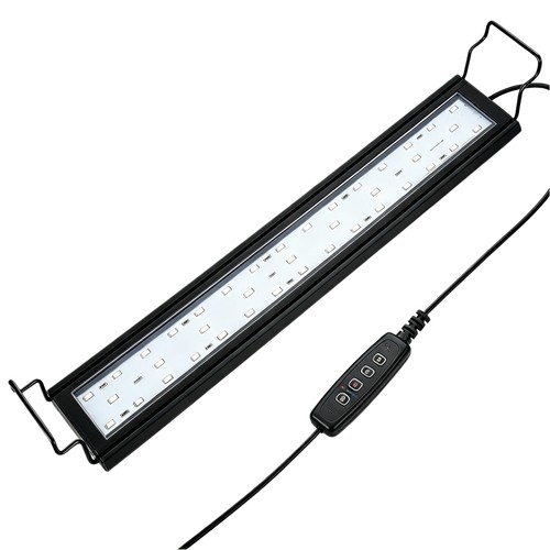 75-93 cm akvarie armatur - 22W LED, hvid/blå/rød/grøn/lilla, justerbar længde, IP66