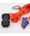5m orange reb med lys - karabinhage, maks. 80 kg