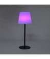 Opladelig RGBW LED bordlampe med solcelle - Hvid, Fjernbetjening