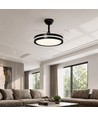 Loftslampe med skjult blæser - RA90, CCT, 60W, sort