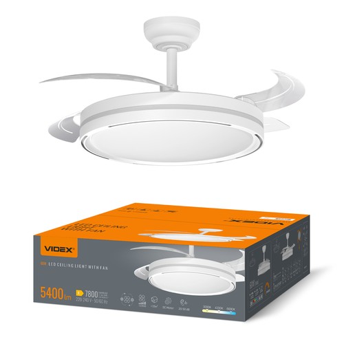 Loftslampe m. skjult blæser - RA90, CCT, 60W, hvid