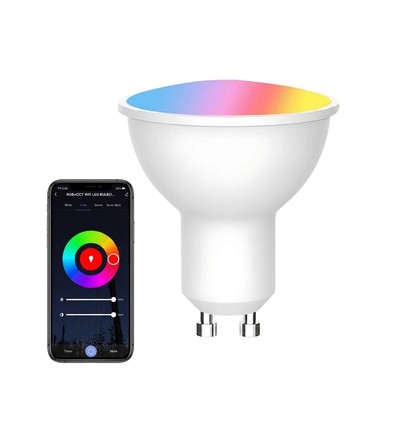 GU10 5W Smart Home LED pære - Tuya/Smart Life, virker med Google Home, Alexa og smartphones