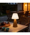 Opladelig LED bordlampe - Træ, touch dæmpbar, 3i1, IP20 indendørs