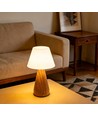 Opladelig LED bordlampe - Træ, touch dæmpbar, 3i1, IP20 indendørs