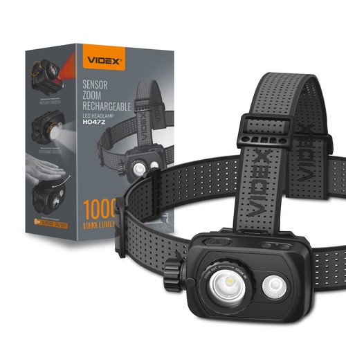 LED pandelampe - bevægelsessensor + zoom, 2000mAh, genopladelig, IP65