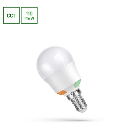 E14 2W/4W/6W CCT LED kronepære - G45, 3-trin CCT, Spectrum LED chip