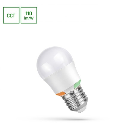 E27 2W/4W/6W LED kronepære - G45, CCT, 3-trin justerbar lysfarve