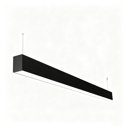 120cm 38/32/24W LED lysskinne - CCT, Sort, loftlampe til kontor, inkl. wireophæng