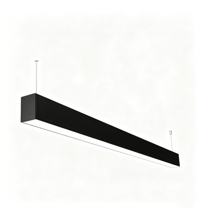 120cm 38/32/24W LED lysskinne - CCT, Sort, loftlampe til kontor, inkl. wireophæng
