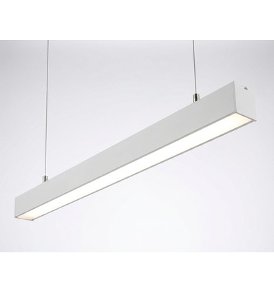 120cm 38/32/24W lysskinne - CCT, Hvid, loftlampe til kontor, inkl. wireophæng