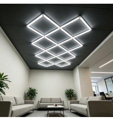 320W RA92 Hexagon LED 14 felter komplet sæt - Inkl. strømtilslutning