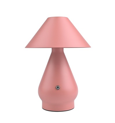 Opladelig LED bordlampe - Pink, Ø16cm, 21,5cm høj, touch dæmpbar, 3i1, IP20 indendørs