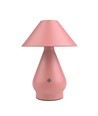 Opladelig LED bordlampe - Pink, Ø16cm, 21,5cm høj, touch dæmpbar, 3i1, IP20 indendørs