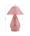 Opladelig LED bordlampe - Pink, Ø16cm, 21,5cm høj, touch dæmpbar, 3i1, IP20 indendørs
