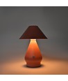 Opladelig LED bordlampe - Pink, Ø16cm, 21,5cm høj, touch dæmpbar, 3i1, IP20 indendørs