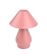 Opladelig LED bordlampe - Pink, Ø16cm, 21,5cm høj, touch dæmpbar, 3i1, IP20 indendørs