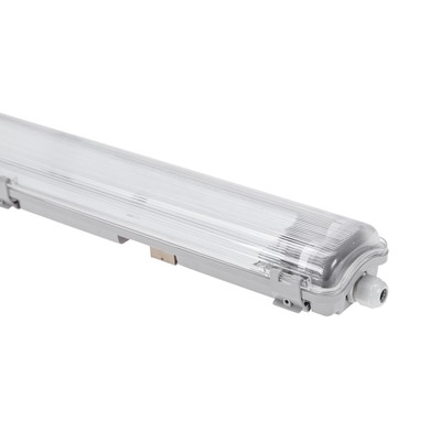 Billede af Limea T8 LED armatur - Til 2x 120cm LED rør, IP65 vandtæt, gennemfortrådet, uden rør hos LEDProff DK