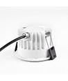 10W Ø8,5cm indbygningsspot Dæmpbar RA99 - IP54, Hul: Ø7,5 cm, Mål: Ø8,5 cm, Hvid kant