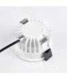 10W Ø8,5cm indbygningsspot Dæmpbar RA99 - IP54, Hul: Ø7,5 cm, Mål: Ø8,5 cm, Hvid kant