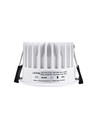 10W Ø8,5cm indbygningsspot Dæmpbar RA99 - IP54, Hul: Ø7,5 cm, Mål: Ø8,5 cm, Hvid kant