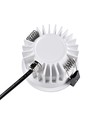 10W Ø8,5cm indbygningsspot Dæmpbar RA99 - IP54, Hul: Ø7,5 cm, Mål: Ø8,5 cm, Hvid kant
