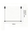 Sort spisebordslampe 126cm - 18W, inkl. wireophæng